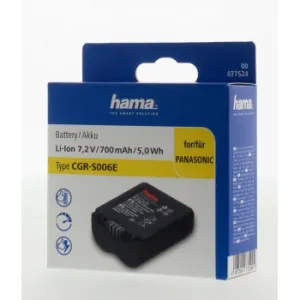Hama fotoakumulátor typ Panasonic CGA-S006E, Li-Ion 7,2 V/700 mAh 85076000