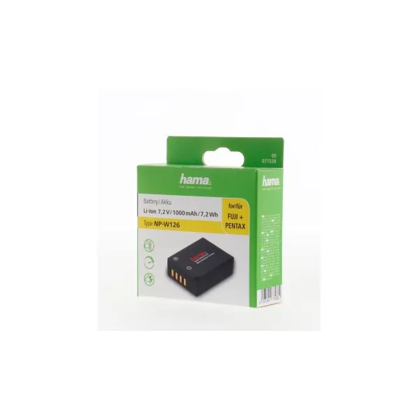 Hama fotoakumulátor typ Fuji NP-W126, Li-Ion 7,2 V/1000 mAh 85076000