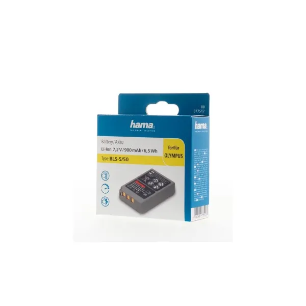 Hama fotoakumulátor typ Olympus BLS-50, Li-Ion 7,2 V/900 mAh 85076000