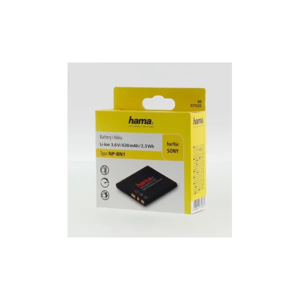 Hama fotoakumulátor typ Sony NP-BN1, Li-Ion 3,6 V/630 mAh 85076000
