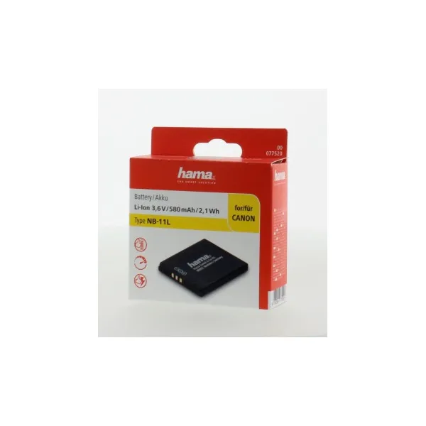 Hama fotoakumulátor typ Canon NB-11L, Li-Ion 3,6 V/580 mAh 85076000