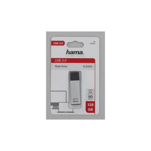 Hama FlashPen Classic, USB 3.0, 128 GB, 40 MB/s, strieborný 85235110