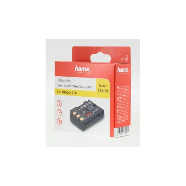 Hama fotoakumulátor typ Canon NB-2L/H, Li-Ion 7,4 V/700 mAh 85076000