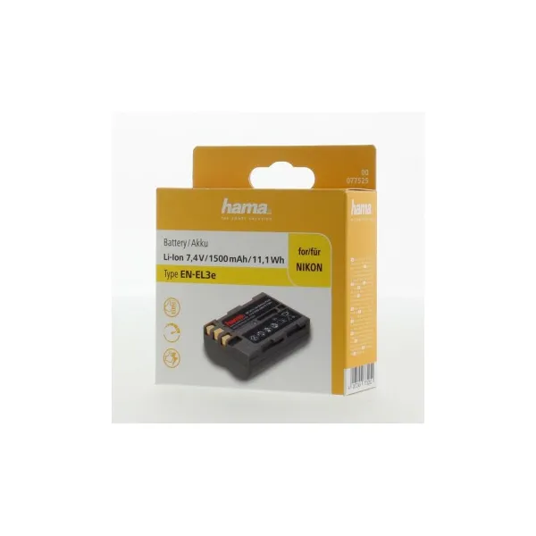 Hama fotoakumulátor typ Nikon EN-EL3e, Li-Ion 7,4 V/1500 mAh 85076000