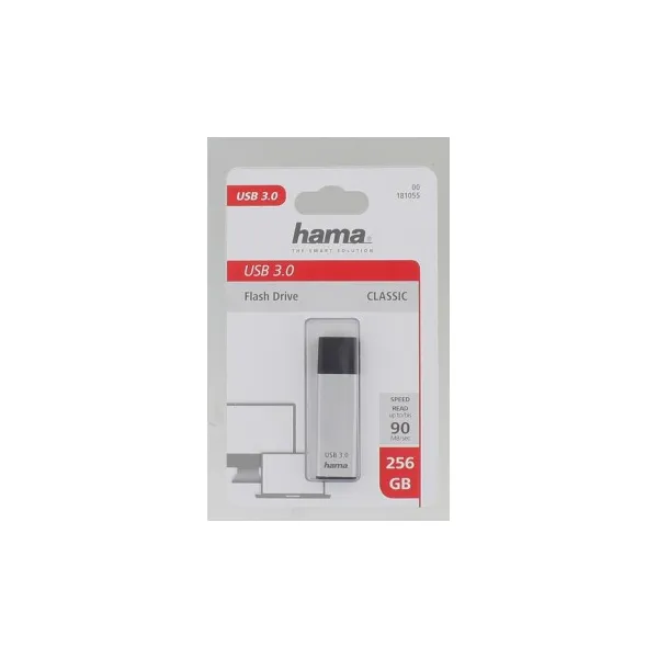 Hama FlashPen Classic, USB 3.0, 256 GB, 40 MB/s, strieborný 85235110