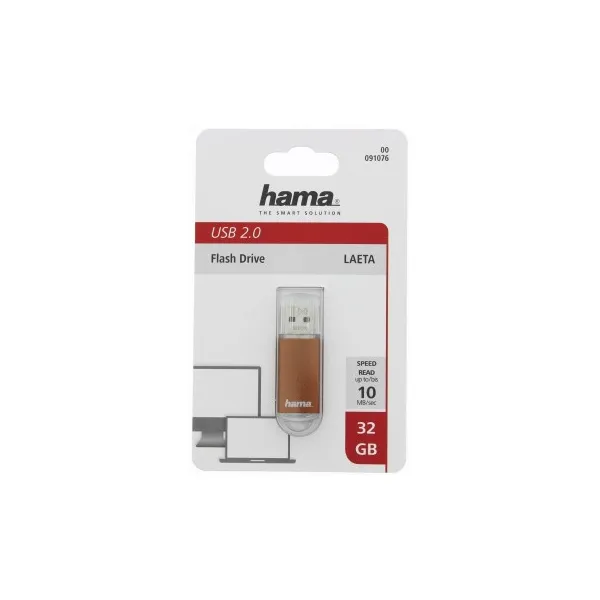Hama laeta FlashPen, USB 2.0, 32 GB, 66x, hnedý 85235110