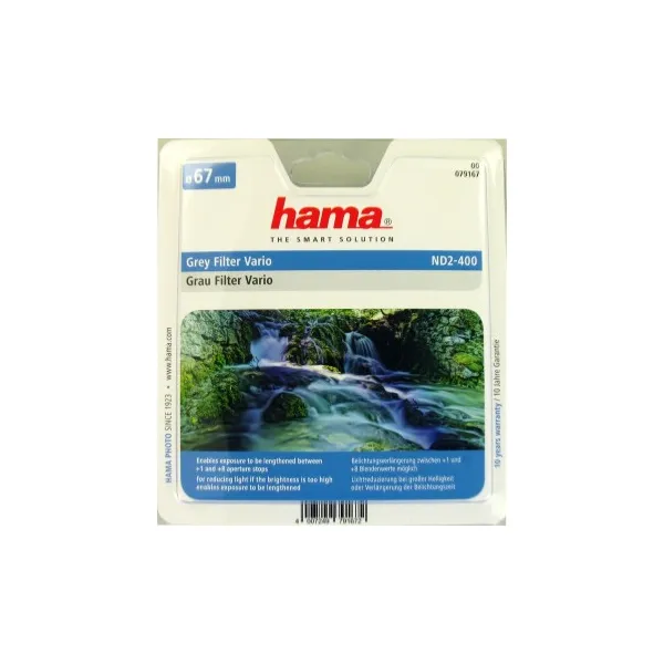 Hama vario šedý Neutral Density Filter, ND2-400 Filter, 67 mm 90022000