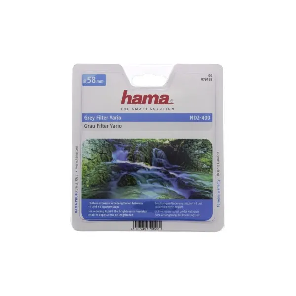 Hama vario šedý Neutral Density Filter, ND2-400 Filter, 58 mm 90022000