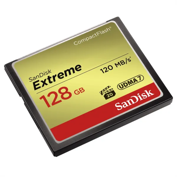 SanDisk Extreme CF 128 GB 120 MB/s zápis 85 MB/s UDMA7 85235110