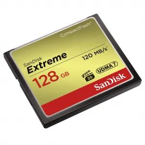 SanDisk Extreme CF 128 GB 120 MB/s zápis 85 MB/s UDMA7 85235110