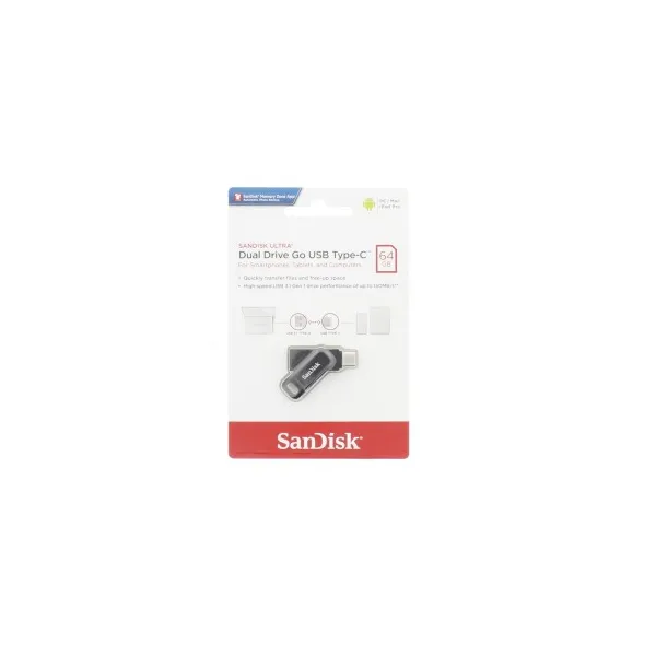 SanDisk Ultra Dual Drive Go USB-C 64GB Flash disk SDDDC3-064G-G46