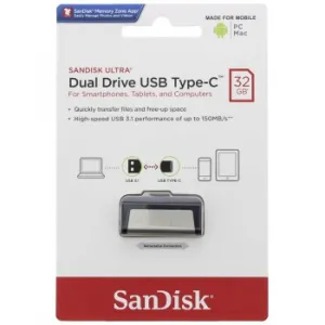 SanDisk Flash disk 32 GB Ultra, dvojitý USB disk typu C