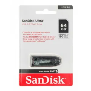 SanDisk Flash Disk 64 GB Ultra, USB 3.0, čierna