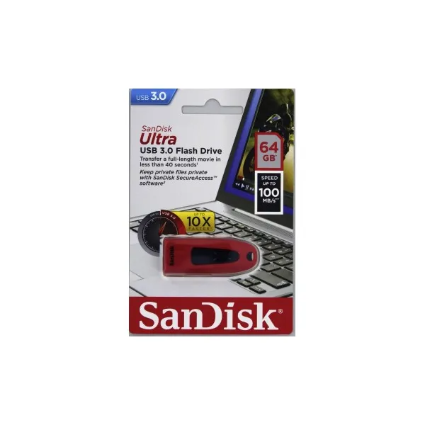 SanDisk Ultra USB 3.0 64 GB červená 85235110