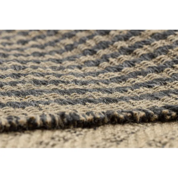 Koberec JUTE 3650 so strapcami čierny / béžový