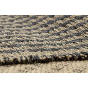 Koberec JUTE 3650 so strapcami čierny / béžový