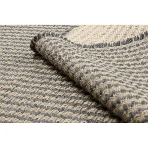 Koberec JUTE 3650 so strapcami čierny / béžový
