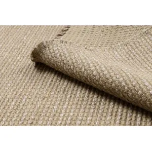 Koberec JUTE 3652 so strapcami, tmavobéžový