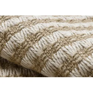 Koberec JUTE 3650 so strapcami krémový / béžový