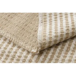 Koberec JUTE 3650 so strapcami krémový / béžový
