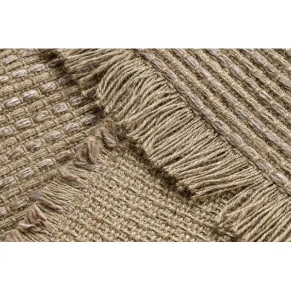 Koberec JUTE 3652 so strapcami, tmavobéžový