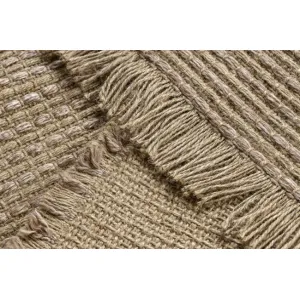 Koberec JUTE 3652 so strapcami, tmavobéžový