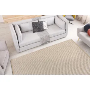 Koberec JUTE 3650 so strapcami krémový / béžový