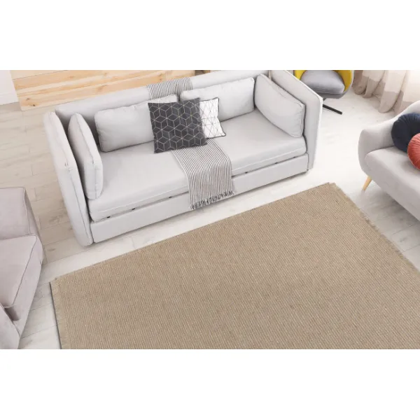 Koberec JUTE 3652 so strapcami, tmavobéžový