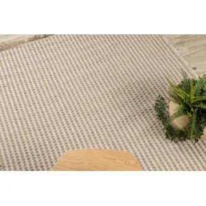 Koberec JUTE 3650 so strapcami krémový / béžový