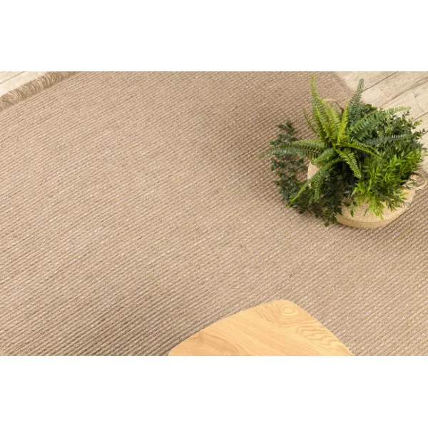Koberec JUTE 3652 so strapcami, tmavobéžový