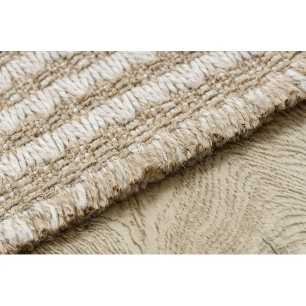 Koberec JUTE 3650 so strapcami krémový / béžový