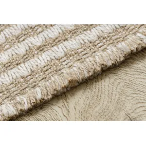 Koberec JUTE 3650 so strapcami krémový / béžový