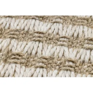 Koberec JUTE 3650 so strapcami krémový / béžový