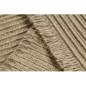 Koberec JUTE 3651 so strapcami, tmavobéžový
