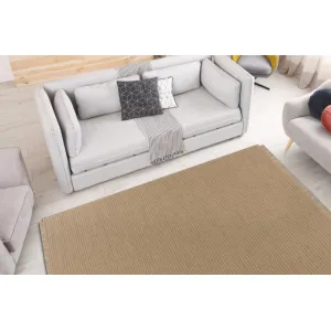 Koberec JUTE 3651 so strapcami, tmavobéžový