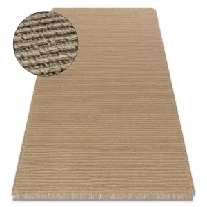 Koberec JUTE 3651 so strapcami, tmavobéžový