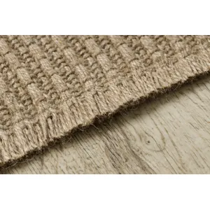 Koberec JUTE 3651 so strapcami, tmavobéžový