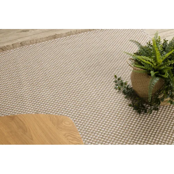 Koberec JUTE 3731 so strapcami, krémový / béžový