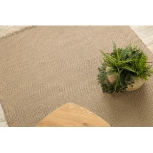 Koberec JUTE 3731 so strapcami, tmavobéžový