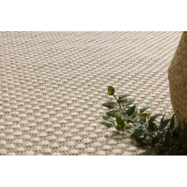 Koberec JUTE 3731 so strapcami, krémový / béžový