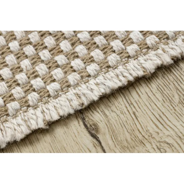 Koberec JUTE 3731 so strapcami, krémový / béžový