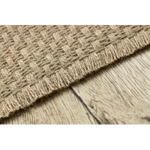 Koberec JUTE 3731 so strapcami, tmavobéžový