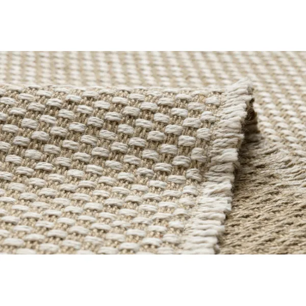 Koberec JUTE 3731 so strapcami, krémový / béžový