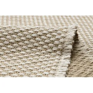 Koberec JUTE 3731 so strapcami, krémový / béžový