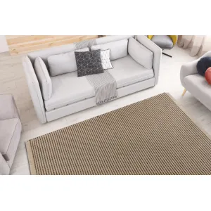 Koberec JUTE 3652 so strapcami čierny / béžový