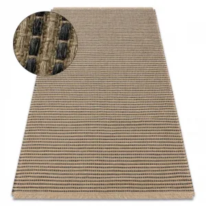 Koberec JUTE 3652 so strapcami čierny / béžový