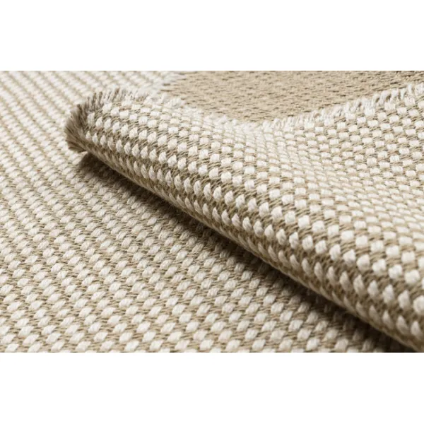 Koberec JUTE 3731 so strapcami, krémový / béžový