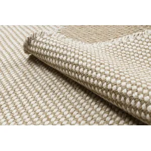 Koberec JUTE 3731 so strapcami, krémový / béžový