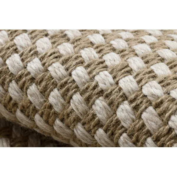 Koberec JUTE 3731 so strapcami, krémový / béžový