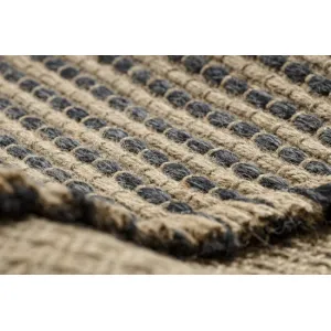 Koberec JUTE 3652 so strapcami čierny / béžový